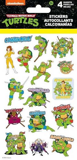 AUTOCOLLANTS TORTUES NINJA - 4 FEUILLES